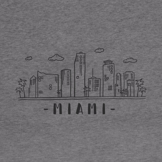 Skyline of Miami by EarlAdrian